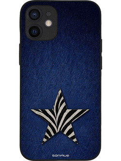 Sonique Diva Series Back Cover Denim Zebra (iPhone 12 mini)