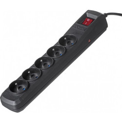 Activejet black power strip with cord ACJ COMBO 5G 1,5M/BEZP.AUTO/CZ ACP-5GN 1,5M CZ