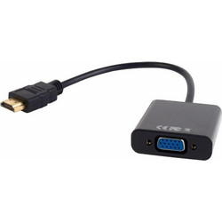 Gembird A-HDMI-VGA-03 video cable adapter 0.15 m HDMI Type A (Standard) VGA (D-Sub) Black