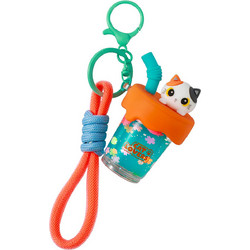 Μπρελόκ Bubble Tea Orange Cat