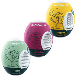 Satisfyer Riffle Bubble Fierce Pocket Egg Αυνανιστήρι 3τμχ