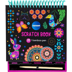 ΒΙΒΛΙΑ ΖΩΓΡΑΦΙΚΗΣ CENTRUM SCRATCH BOOK MANDALAS(20 sheets+1 bamboo pen)