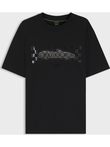 T-Shirt BOSS Porsche x BOSS T-shirt with gloss artwork Black