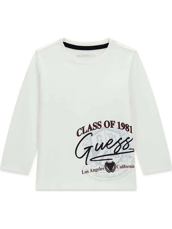 Guess Παιδικό T-Shirt Μακρυμάνικο Λευκό N6YI14K3802-G011