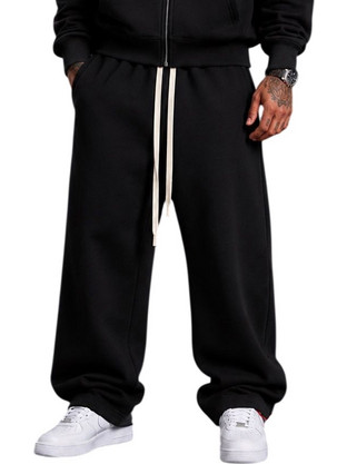 Baggy Ανδρικό Παντελόνι Φόρμας Μαύρο AD-122-SWP-BLK