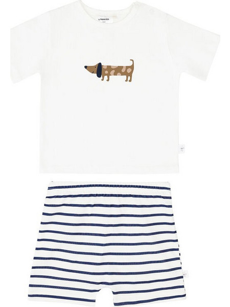 Laessig Κοντό σετ πυτζάμες,Dog milky/navy, 86/92 1611-1531063367-92
