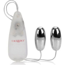 Calexotics Pocket Exotics Vibrating Double Δονητής Egg για Ζευγάρια με Τηλεχειριστήριο Ασημί