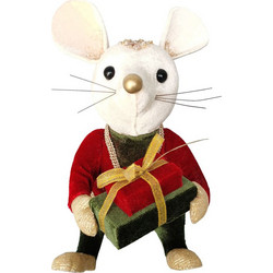 ROYAL MOUSE MAN ΧΡΙΣΤΟΥΓΕΝΝΙΑΤΙΚΟ ΣΤΟΛΙΔΙ ΠΟΝΤΙΚΙ 13x12x19cm FOAM ΠΟΛΥΧΡΩΜΟ ΒΕΛΟΥΔΟ 6τμχ