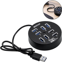 Andowl Q-HU800 USB Hub 2.0 USB-A με 8 Θύρες USB-A