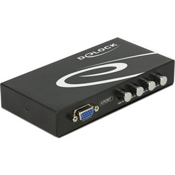 DELOCK VGA switch 87635, 4 σε 1, 1080p, bidirectional, μαύρο