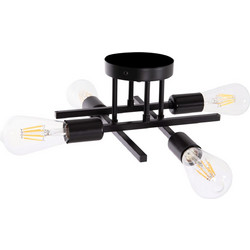 ΦΩΤΙΣΤΙΚΟ ΟΡΟΦΗΣ ΠΟΛΥΦΩΤΟ LIGHTY HM7428.11 ΜΕΤΑΛΛΟ ΣΕ ΜΑΥΡΟ 28x28x15Υεκ. (1 τεμ.)