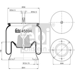 Febi Bilstein Φούσκα, Πνευματική Ανάρτηση - 45894