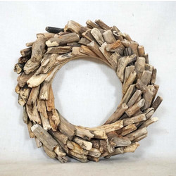 Στεφάνι Nextdeco μασίφ ξύλο teak Υ36x36x6εκ