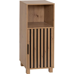 Έπιπλο Ξύλινο με Ντουλάπι και Ράφι Καφέ 35x30x86cm MRShome