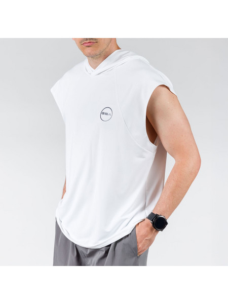 GSA Ανδρικό Sleeveless Hoodie T-Shirt Λευκό