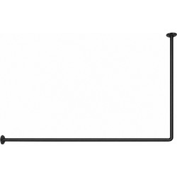 170x80cm O22mm black βραχίονας μπάνιου γωνιακός MRShome DC-022170B