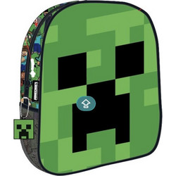 Minecraft Face Παιδικό Σακίδιο Πλάτης με 1 Θήκη 26x22x9,5 cm