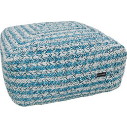 Πουφ (50x50x25) Guy Laroche Boho Tonical Blue