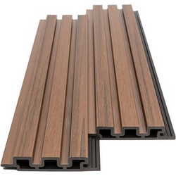 WPC PANEL 2ης ΓΕΝΙΑΣ ΜΕ 3D ΠΗΧΑΚΙΑ 25/147.5mm TEAK 5510 NewPlan