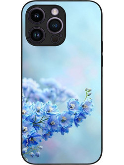 Sonique Sunset in Eden Series Blue Delphia Back Cover (iPhone 14 Pro Max)