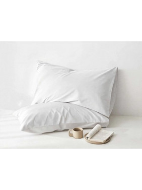 Σετ Μαξιλαροθήκες 2 τμχ Μονόχρωμες 52X72X15cm BES-PC-Λευκό