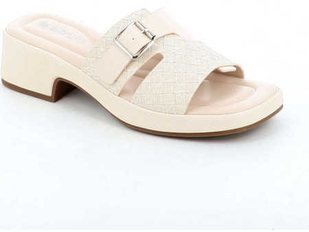 Mules με μαλακό πατάκι memory foam Eco Leather Πατάκι memory foam Σόλα λάστιχο 5 cm ΜΠΕΖ