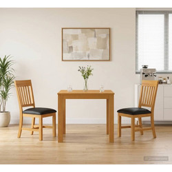 vidaXL Σετ τραπεζαρίας DEVENTER 3 τμχ. Μαύρο 90 x 90 x 75 cm