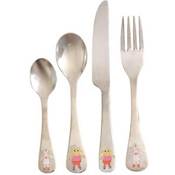 Rice - Stainless Steel Kids Cutlery Set - Unicorn and Dog Print