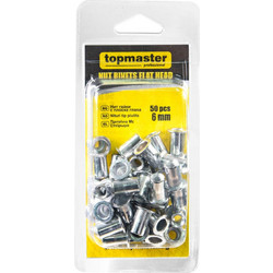 TOP MASTER Πριτσίνια με σπείρωμα 50τεμ 6*14mm 511157