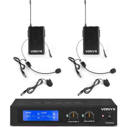 Vonyx WM522B VHF Σετ 2 Ασύρματα Χειλόφωνα Πέτου