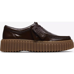 CLARKS 26186667 4 TORHILL BEE DARK BROWN PATENT WOMEN SHOES