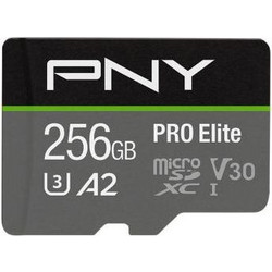 PNY Pro Elite microSDXC 256GB Class 10 U3 V30 UHS-I + Adapter