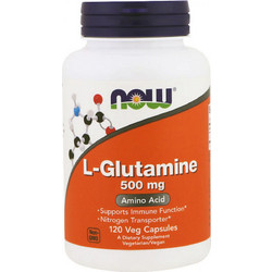 Now Foods L-Glutamine 500mg 120 Κάψουλες