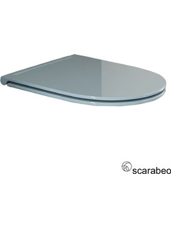 Scarabeo Moon Καπάκι Λεκάνης D-Shape Πλαστικό Slim Soft Close Γκρι 502-5535BS-620