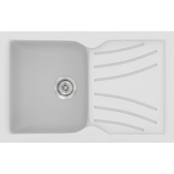 Sanitec Classic 337 Επικαθήμενος Νεροχύτης Γρανίτη Αντιστρεφόμενος Ματ White 86x50cm