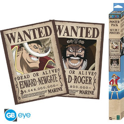 One Piece - Wanted Roger & Whitebeard Poster Set (2 Posters, 52 x 38 cm)