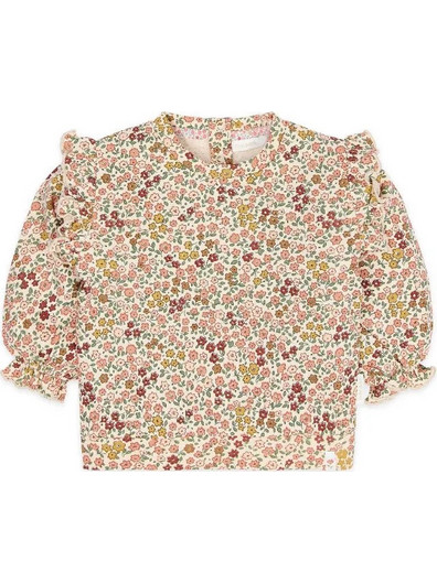LITTLE DUTCH. Φούτερ λεπτό με βολάν Safari Flowers