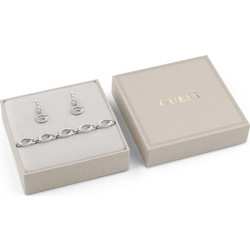GUESS STEEL G CAMDEN JUBS06048JWRHS Κουτάκι Με Ασημένιο Βραχιόλι Και Σκουλαρίκια