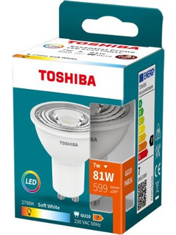 TOSHIBA LED ESSENTIAL PRIME GU10 7W 36D 2700K