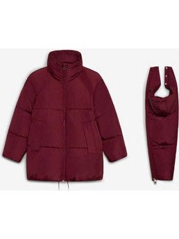 μπουφάν εγκυμοσύνης 3-σε-1 oversized, ζεστό και επενδεδυμένο, με προσθήκη babywearing