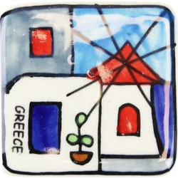 Μαγνητάκι Greece 5x5εκ. Μύλος