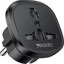 Μετατροπέας Πρίζας Yesido MC44 Universal σε EU 10A Μαύρο