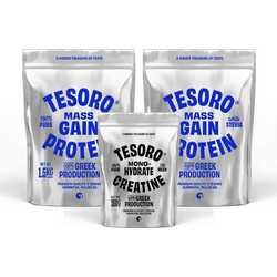 3KG (2x1,5) Πρωτεΐνη Όγκου & 350g Κρεατίνη