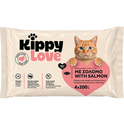 Kippy Love Cat Adult με Σολομό 4x100gr