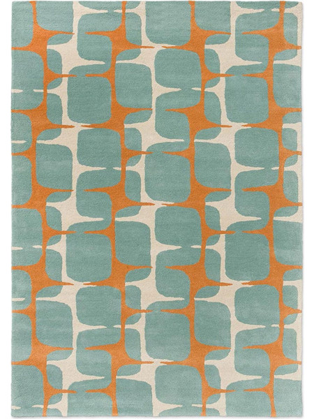 Χαλί Going Lohko Sky 123105 Turkuaz-Orange-Cream Scion 120X180cm