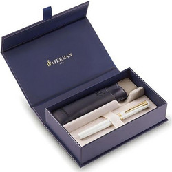 Σετ Δώρου Πένα Waterman Impression Lacque GT White με Δώρο Στυλοθήκη