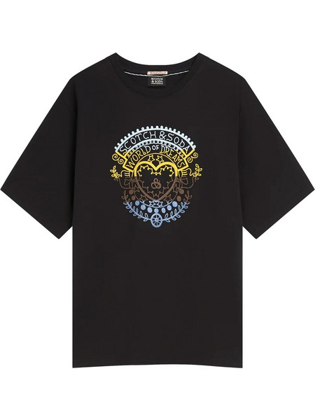 T-Shirt Embroidered Loose Fit U9A01764T 014 meteorite