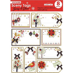 Global Gift Αυτοκόλλητα sceny tag Christmas 14x12cm 540133
