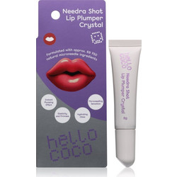 hello coco Needra Shot Lip Plumper λιπ γκλος για αύξηση του αποτελέσματος απόχρωση Crystal 8g