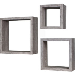 Σετ Ράφια Τοίχου Δρυς Μελαμίνη 15x15x9/20x20x9/25x25x9cm 3Τμχ 06510351